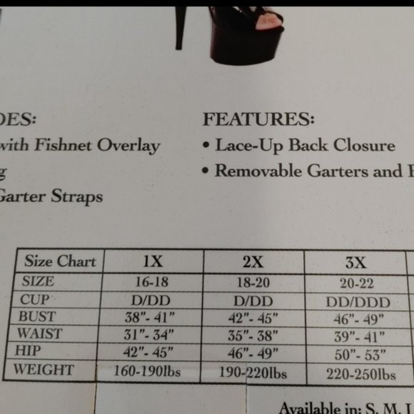 Plus 1x 2x 3x 4x- Classic Corset by Fetish brand - Picture 5 of 5